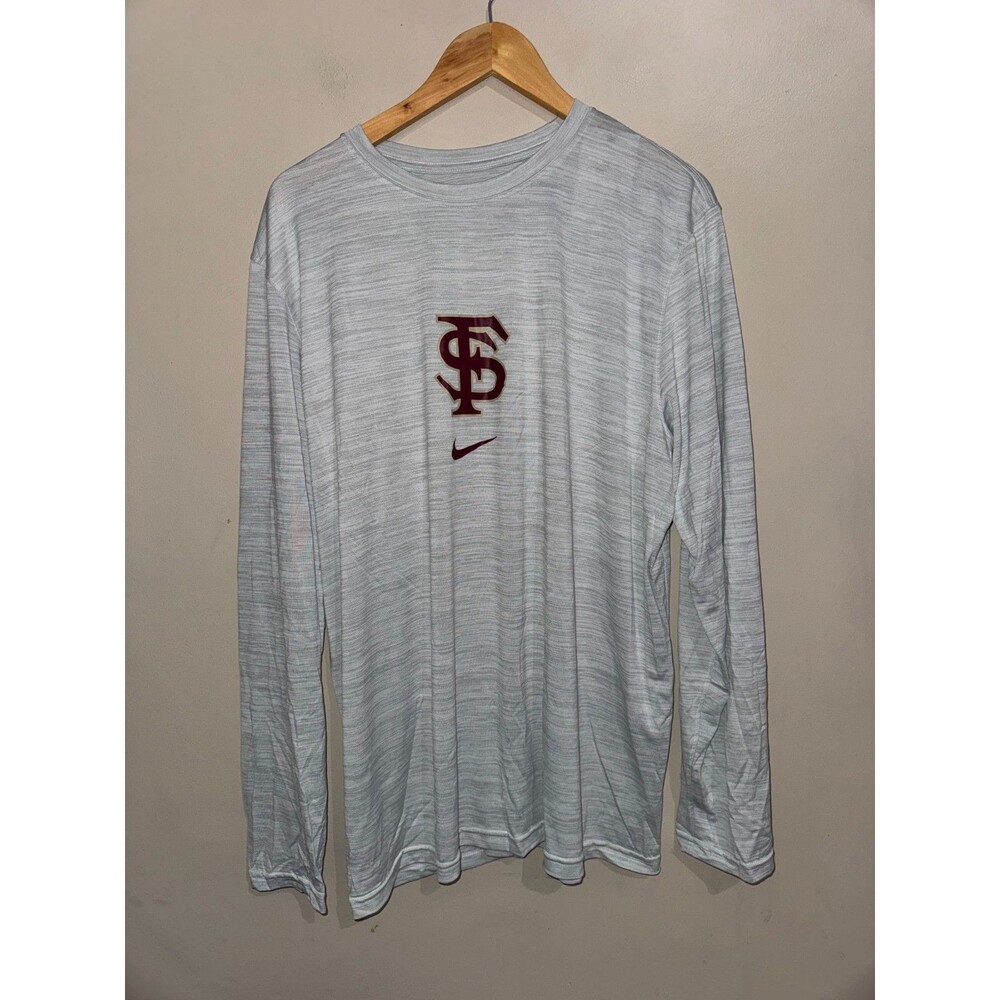 Nike Dri-FIT FSU Florida State Seminoles Team Issue Baseball LS Shirt Mens XL